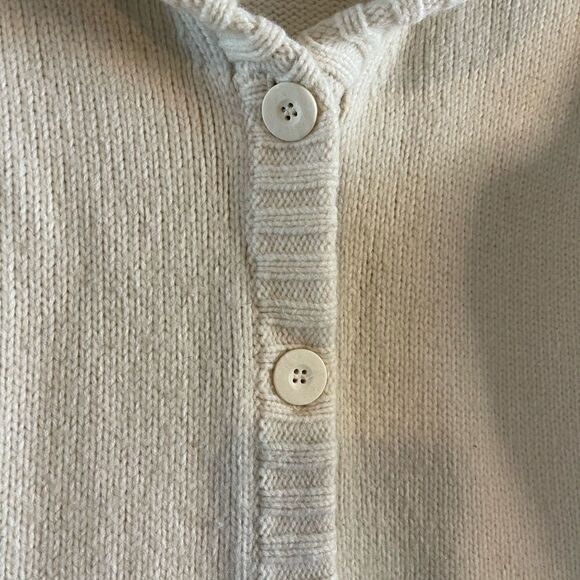 Jones New York Country Cream Wool Blend Cardigan Button Down Sweater | SZ MP - Picture 8 of 8